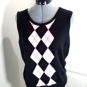 East 5th/Chico Sz Sm Black & Pink Vest Top